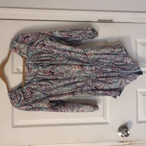 Victoria Secret |  Long Sleeve & Shorts Romper |  Paisley | Size Small |